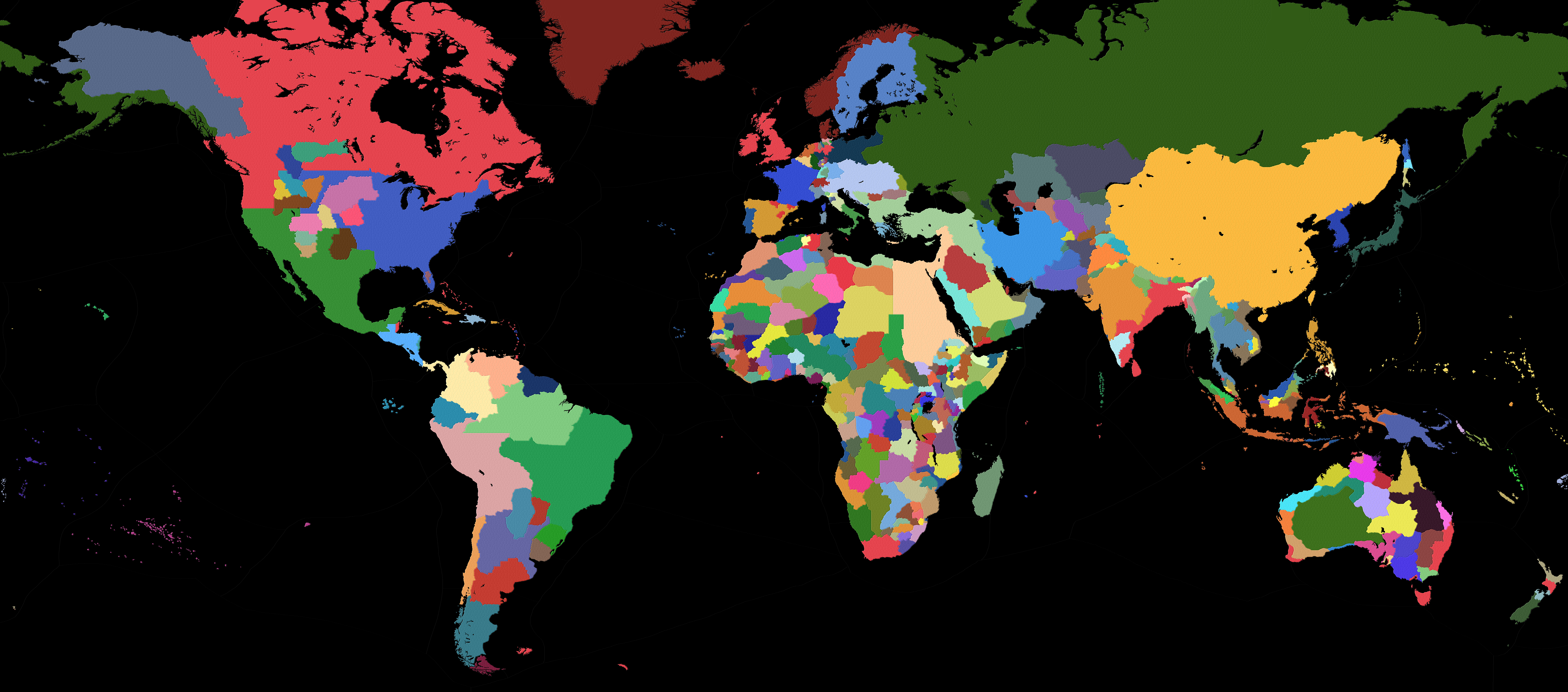 1836 World Map